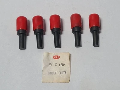 5 Pcs KEO 5/8 x 120 Deg Single Flute HSS High Speed Steel Countersink New