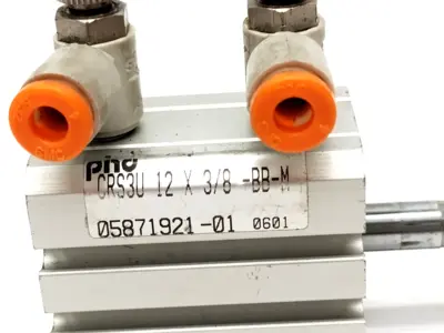 CRS3U 12X3/8-BB-M, CRS3U12X3/8-BB-M, CRS3U 12 X 3/8-BB-M | PHD CRS3U12X3/8-BB-M Compact Pneumatic Cylinder 0.47" Bore 0.375" Stroke - Used