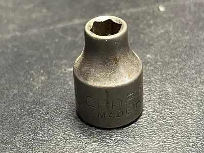 Craftsman USA 1/4" 6 Point 3/8" Drive Shallow Chrome Socket 42999 Inverted G