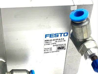 ADN-63-30-KP-A-P-A | Festo  Pneumatic Compact Cylinder 63mm Bore 30mm Stroke 548211 - Used