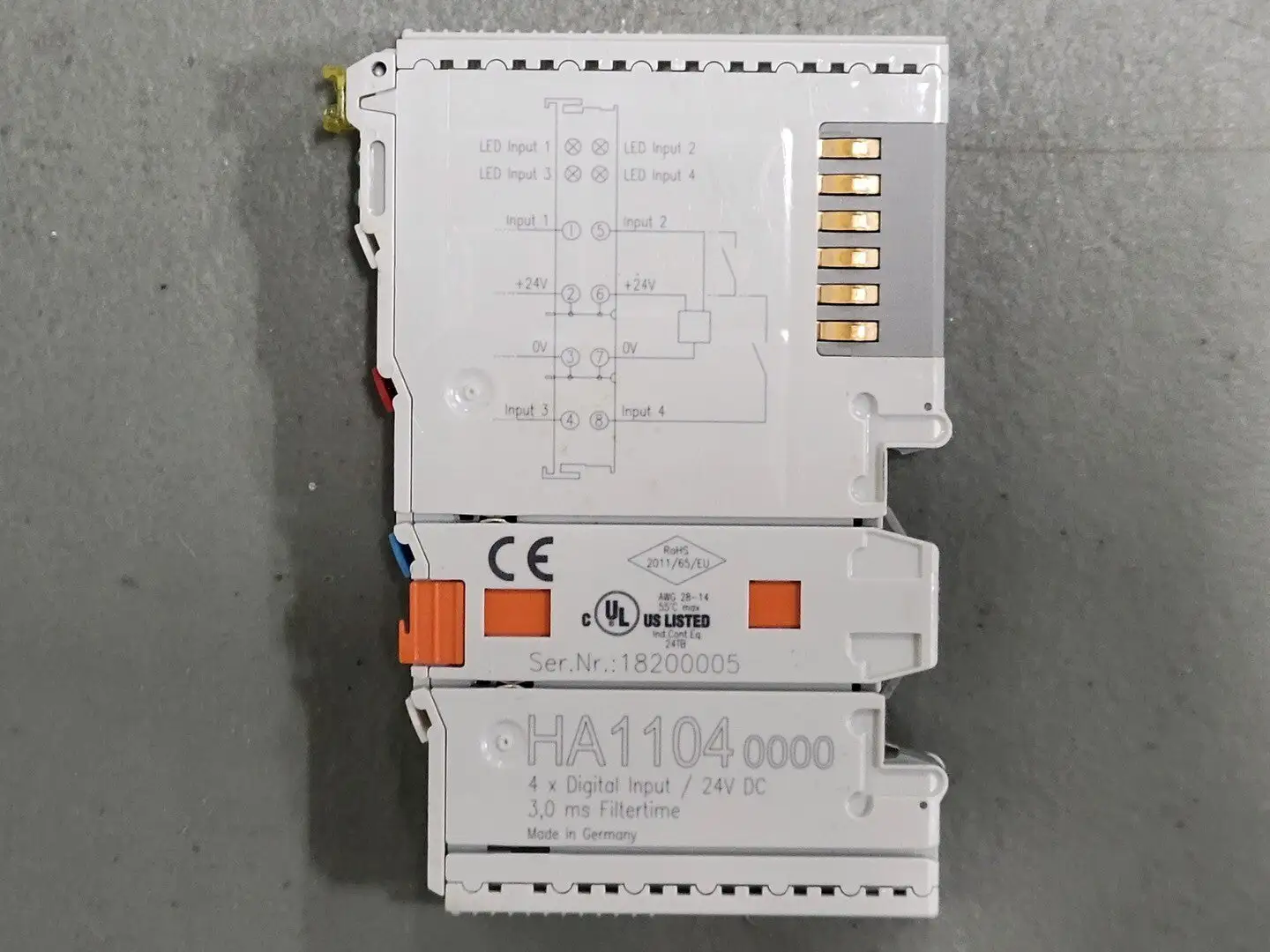 4x Digital Input 24VDC 3.0ms Filtertime HA1104