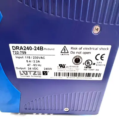 NEW LUTZE 722-759 POWER SUPPLY DRA240-24B 722759