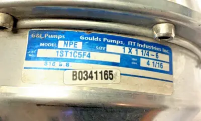 Used Goulds 1ST1C5F4 Centrifugal Pumps Michigan US | Maverick Industrial Sales #1475329