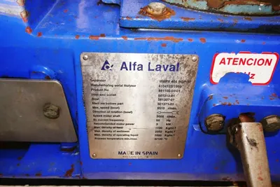 Alfa-Laval MMPX 404 SGP-11 oil purifier, 316SS.