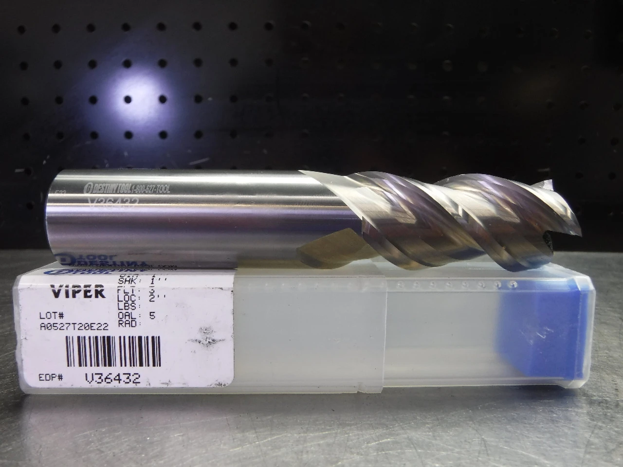 Destiny Tool Viper 1" Solid Carbide Endmill 3 Flutes V36432 (LOC2707B)