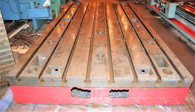 T-Slotted Floor Plate 78 x 169.5" Cast Iron