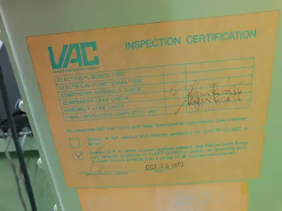 Used VAC HE-493 Vacuum Chambers Texas US | Aucto #1459838