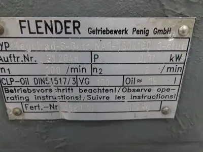 Flender NA1-160x160 Gearbox Drive 150:1 Reducer .31kW 70mm Hollow Shaft