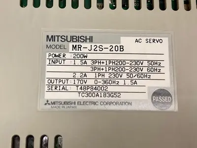 USED MITSUBISHI ELECTRIC MR-J2S-20B