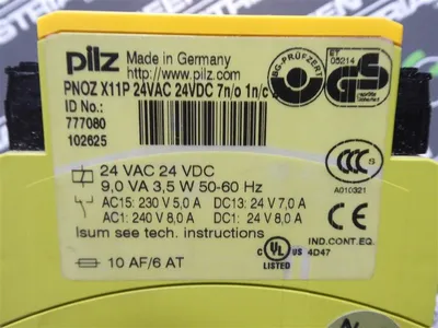 Pilz PNOZ X11P Safety Relay Module 777080 102625 Used