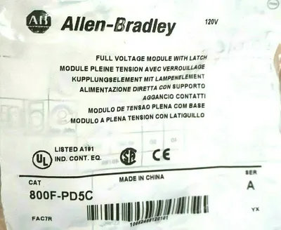 2 NEW ALLEN BRADLEY 800F-PD5C FULL VOLTAGE MODULE SER.A 800FPD5C