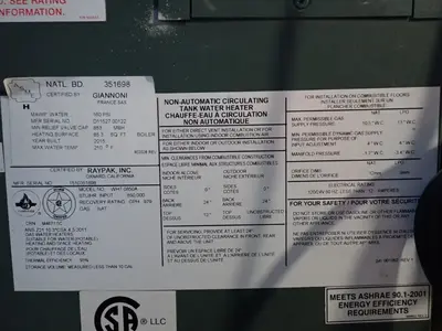 Used 2015 RAYPAK WH70850A Heat Treating Units Ohio US | HGR 24 #873729