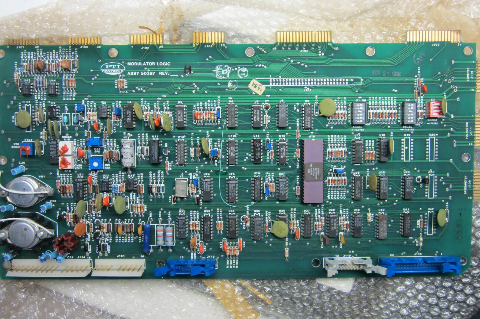 USED PTI CONTROLS 50387 MODULATOR LOGIC BOARD