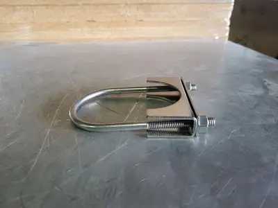 U-Bolt, 8.5" Length, 2.5" Width, Stainless Steel