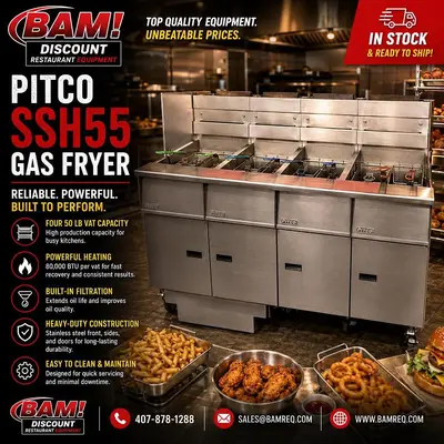 Used PITCO SSH55 Cookers / Coolers / Fryers Florida US | BAM Discount Restaurant Equipment #1091221
