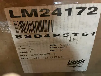 New | in-Stock LINCOLN SSD4P5T61 Motors (misc) | Surplus Asset Holdings #1204787
