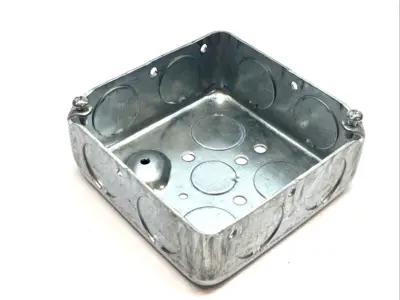 USED HUBBELL 4" SQUARE STEEL BOX 2-1/8" DEEP LOT OF 10