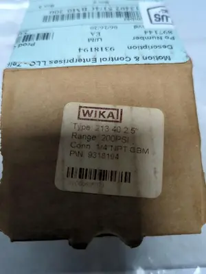 New | in-Stock WIKA 9318194 Universal Pressure Meters Ohio US | Surplus Asset Holdings #1246761
