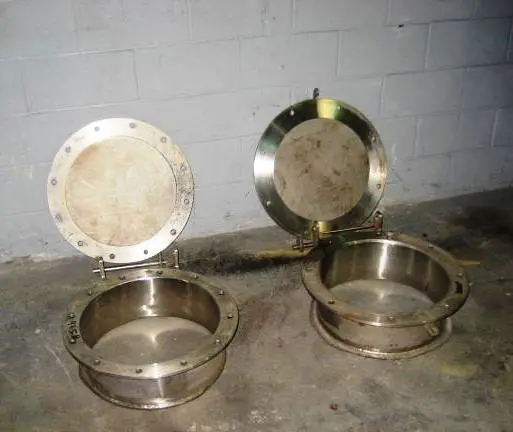 17.5"  Manways with covers, stainless steel, qty. 6