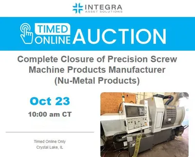 Screw Machine Products Manufacturer Online Auction (Nu-Metal Products)