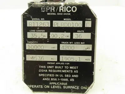 Rico GE 11000123 Forklift DC Motor Contactor 36V Off PLRDD100 GE CTTA300AA136XN