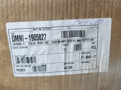 Used S&C 147423R4-P1 Switchgears British Columbia CA | Lenmark #835834