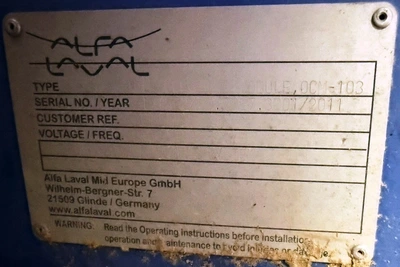 Alfa-Laval MAB 103B-24 oil purifier module OCM-103.