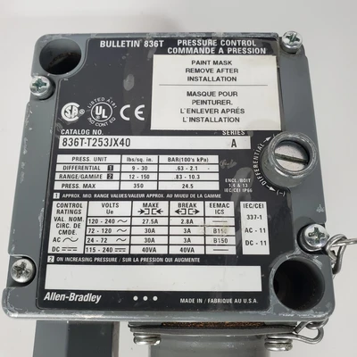 Used Allen-Bradley 836T-T253JX40 Misc Industrial Equipment California US | American Industrial Supply Co. #1377194