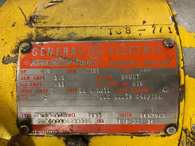 Used GENERAL ELECTRIC CDL182ATY Motors (misc) | Surplus Asset Holdings #1205370