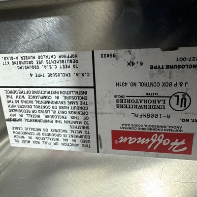 NEW Hoffman A-1008NFAL