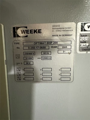 Used 2005 WEEKE OPTIMAT BHP 200 CNC Routers California US | MachineryMax #1496305