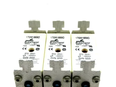 3 NEW BUSSMANN 170M1559D FUSES 16AMP 690V-700V