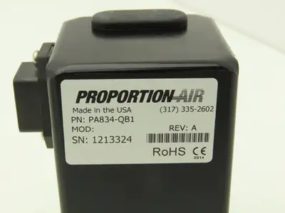 Proportion-Air PA834-QB1 Electro-Pneumatic Pressure Regulator 24VDC 175 psig