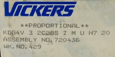 NEW VICKERS KDG4V-3-2C28S-Z-M-U-H7-20 SOLENOID VALVE KDG4V32C28SZMUH720