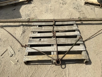 John Deere pull-type spring tooth harrow evener hitch assembly - 12' wide, with adjustable tow-hitch...