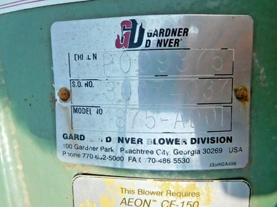 Used Lamson / Gardner Denver 1875-AD01 Blowers Ohio US | Equipment Recovery Corp. #1331341
