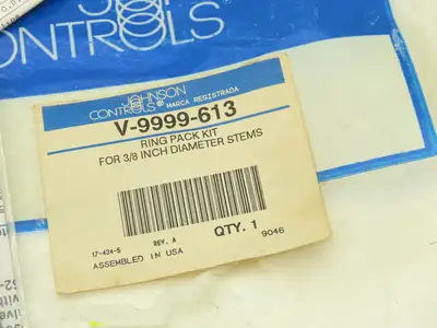 Johnson Controls V-9999-613 Packing Kit 3/8" Stem  2 Rings One Follower