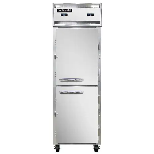 Continental 1RFNSAHD 26" One Section Commercial Combo Refrigerator Freezer - Solid Doors, Dual Temp, 115v
