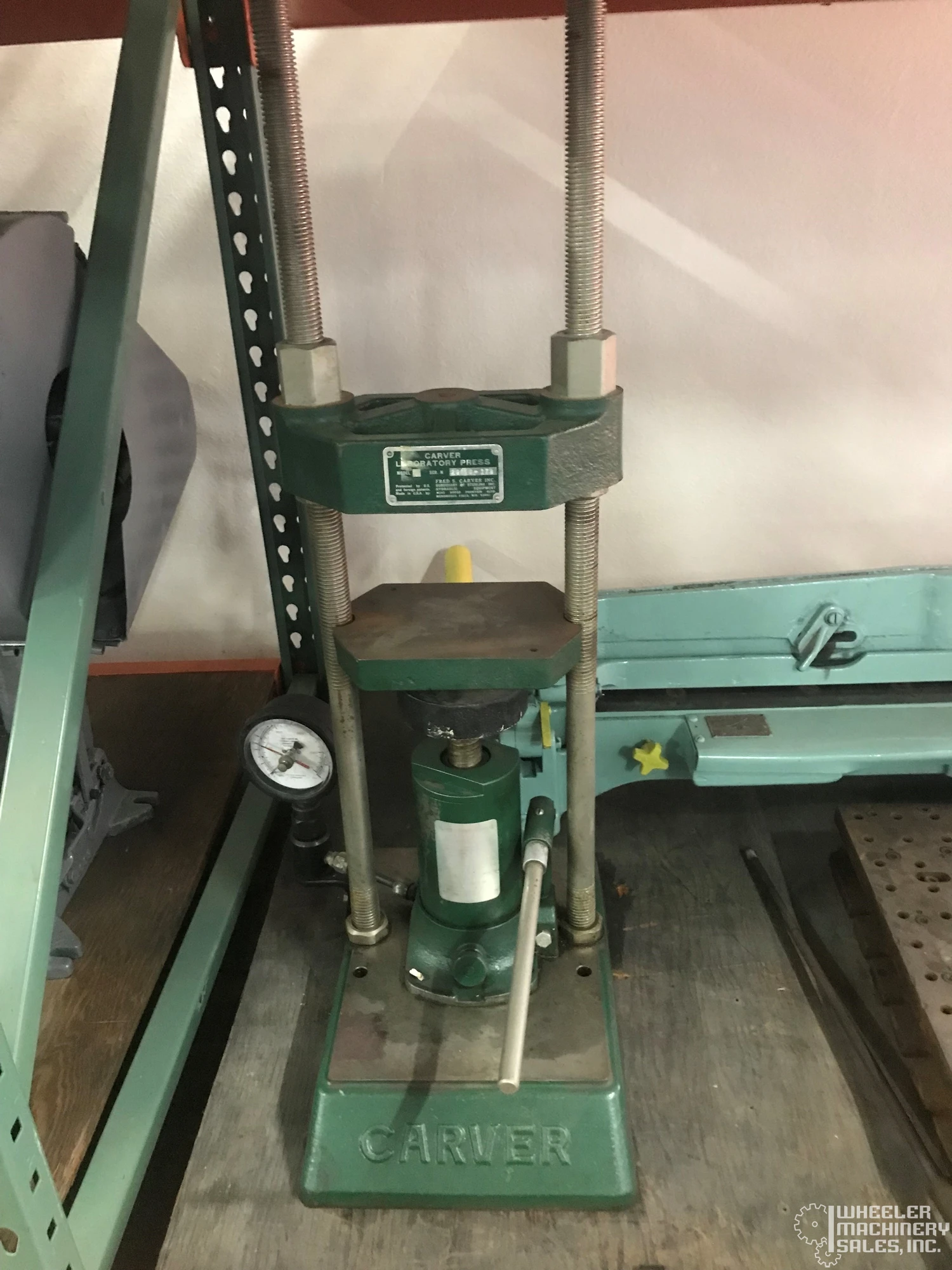 Carver Model C Hand Hydraulic Upacting Lab Press 11 Ton #6390 #2