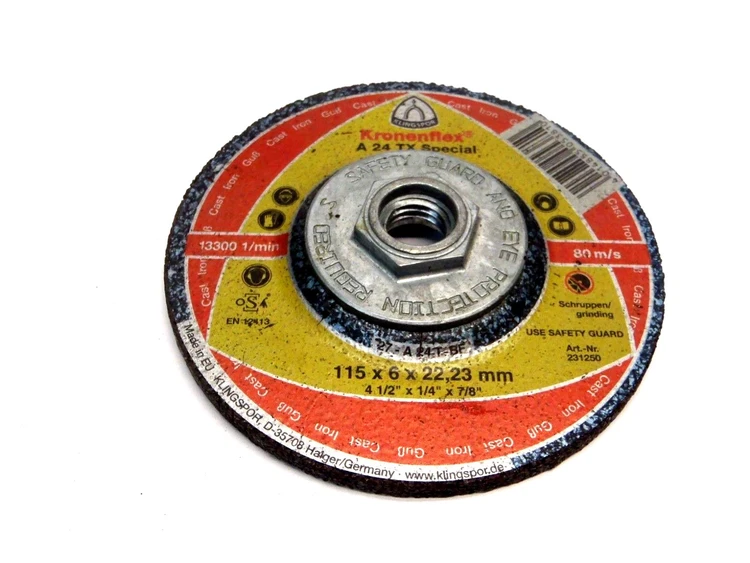 Used KRONEFLEX A 24 TX SPECIAL 115X6X22.23MM Grinding Wheels | Maverick Industrial Sales #1107204