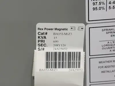 New | in-Stock REX POWER MAGNETICS BA15J-M/Z3 Transformers British Columbia CA | Lenmark #265548