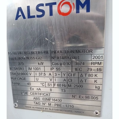 Alstom 500HP Electric Motor