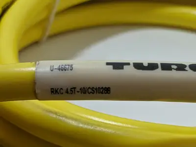 USED TURCK EUROFAST M12 5 PIN FEMALE STRAIGHT 10M CORDSET U-4