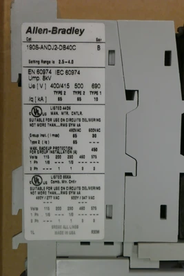 USED Allen-Bradley 140M-D8E-B40  SER B WITH 100-C09D*10 Ser