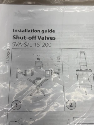 NEW Danfoss SVA-S/L 15-200