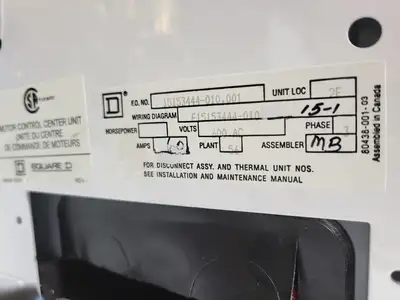 USED SQUARE D MODEL 6