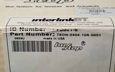 INTERLINKBT TSDN-0404-10A-0051 DEVICENET NETWORK MODULE. Loc3C22