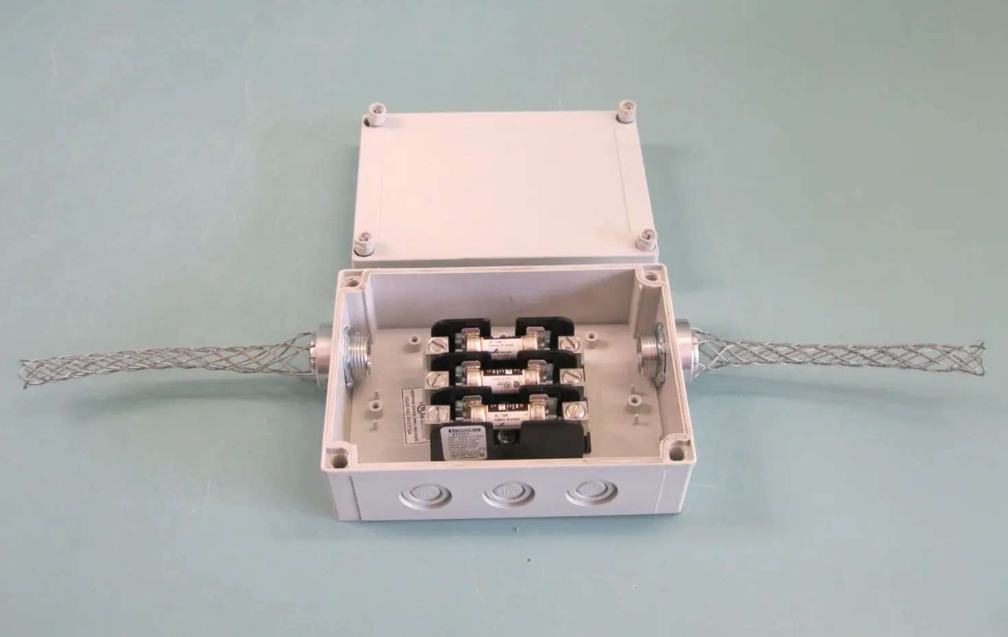 Ferraz Shawmut 60308T 30A 600V Class T Fuse Holder in Plastic Fibox Enclosure F2