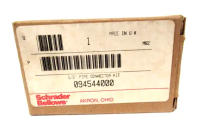 LOT OF 2 NEW SCHRADER BELLOWS 094544000 1/2" PIPE CONNECTOR KIT
