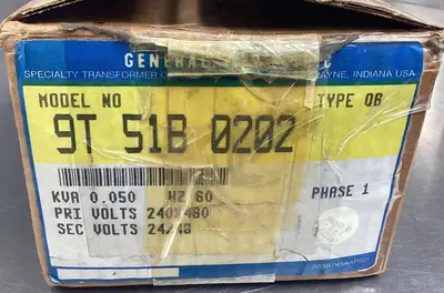 GE Type QB Transformer 9T51B0202 Pri:240/480V Sec:24/48V 60Hz 1Ph 4C-26